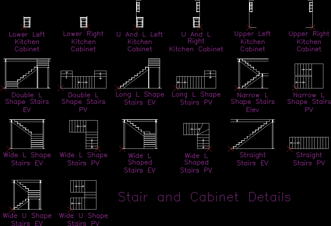 Stair And Cabinet Details Dwg Detail For Autocad Designs Cad