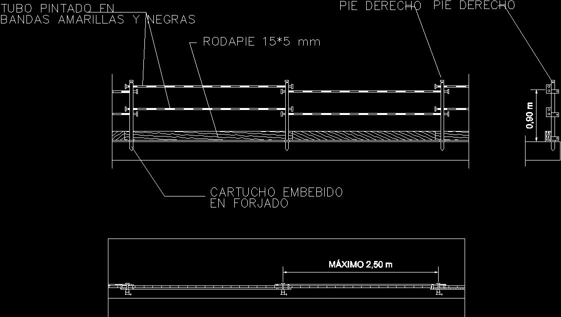 Stair Railing Detail DWG Detail for AutoCAD • Designs CAD