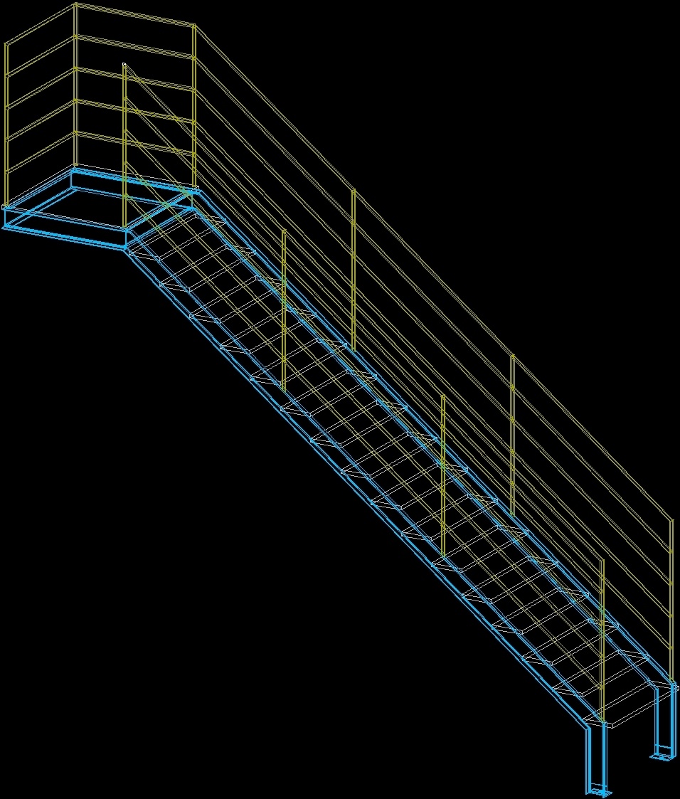 Staircase 3D DWG Model for AutoCAD • Designs CAD