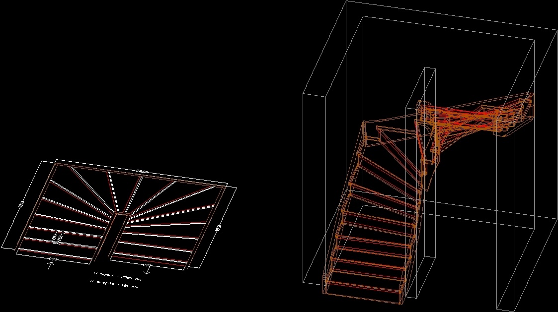 Stairs 3D DWG Model For AutoCAD Designs CAD