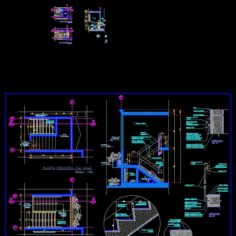 Stairs DWG Detail for AutoCAD • Designs CAD