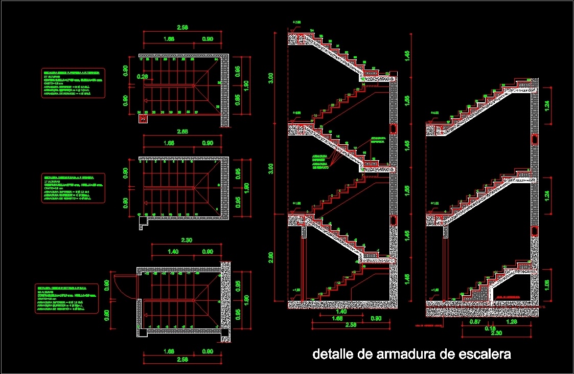 Лестницы чертежи dwg