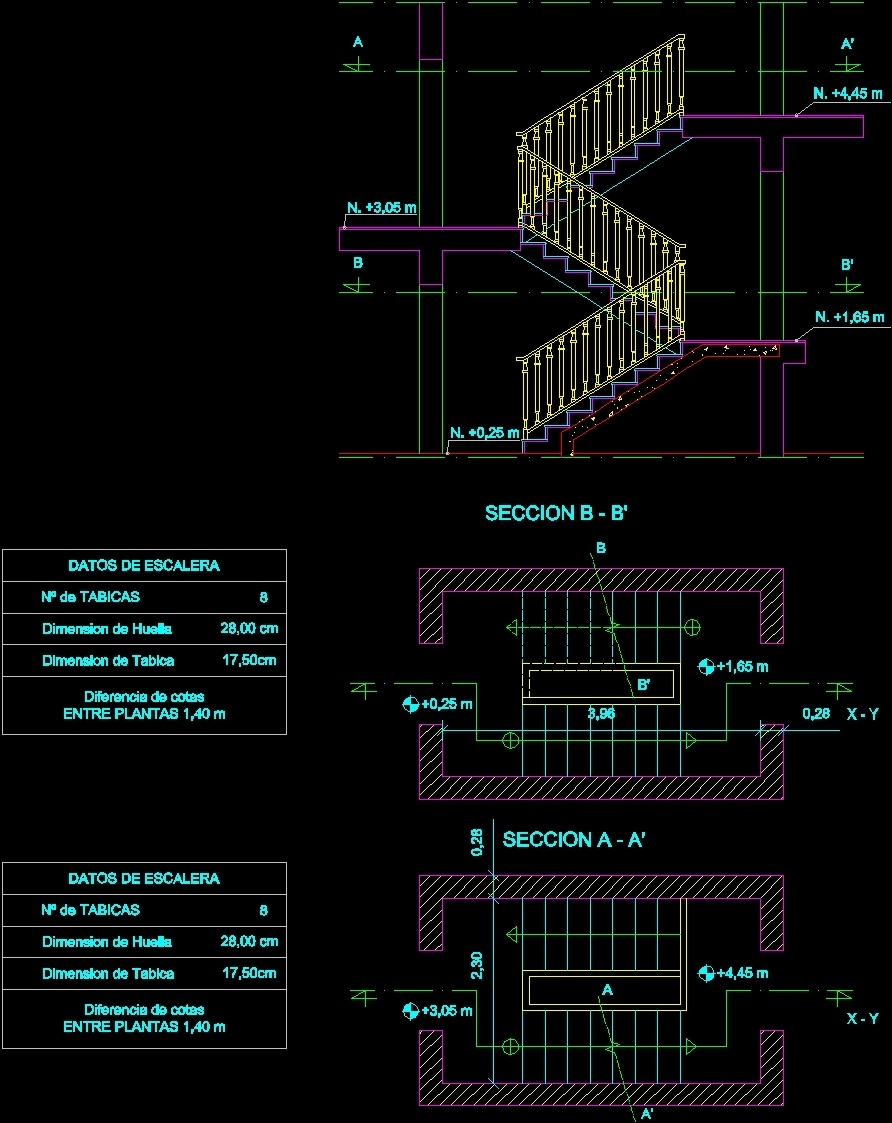 Stairs Section DWG Section for AutoCAD • Designs CAD