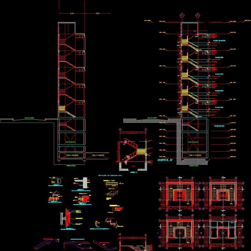 Stairway DWG Detail for AutoCAD • Designs CAD