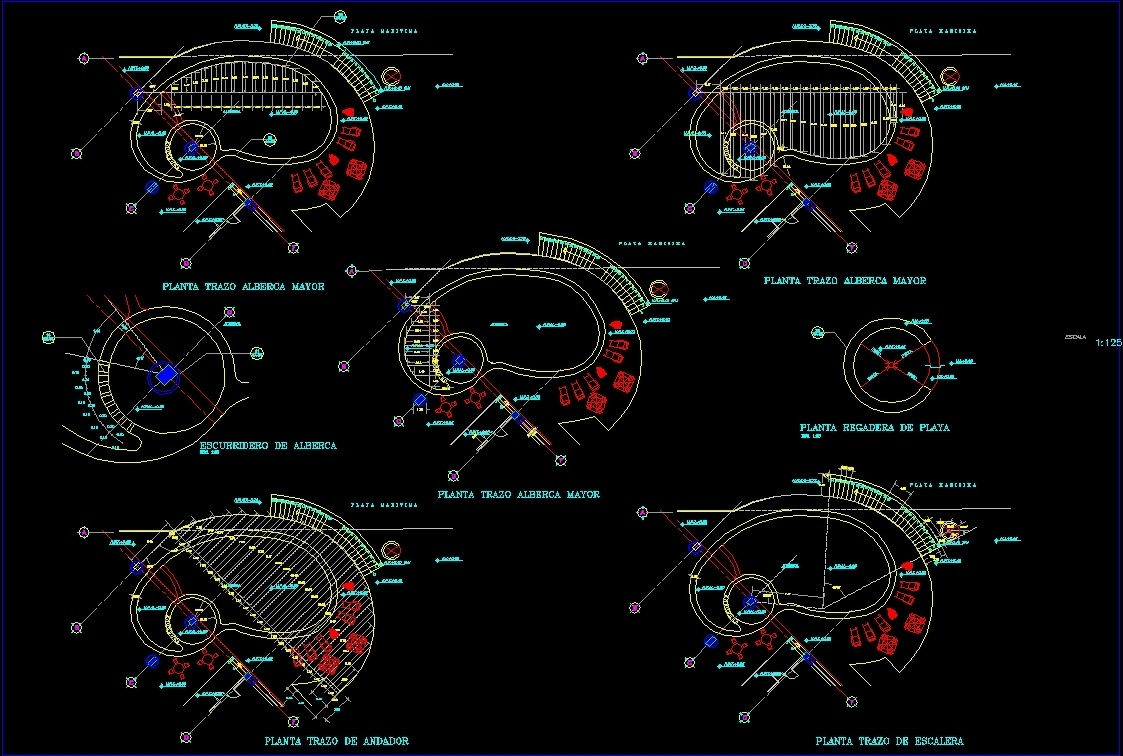 swimming pool plumbing details dwg