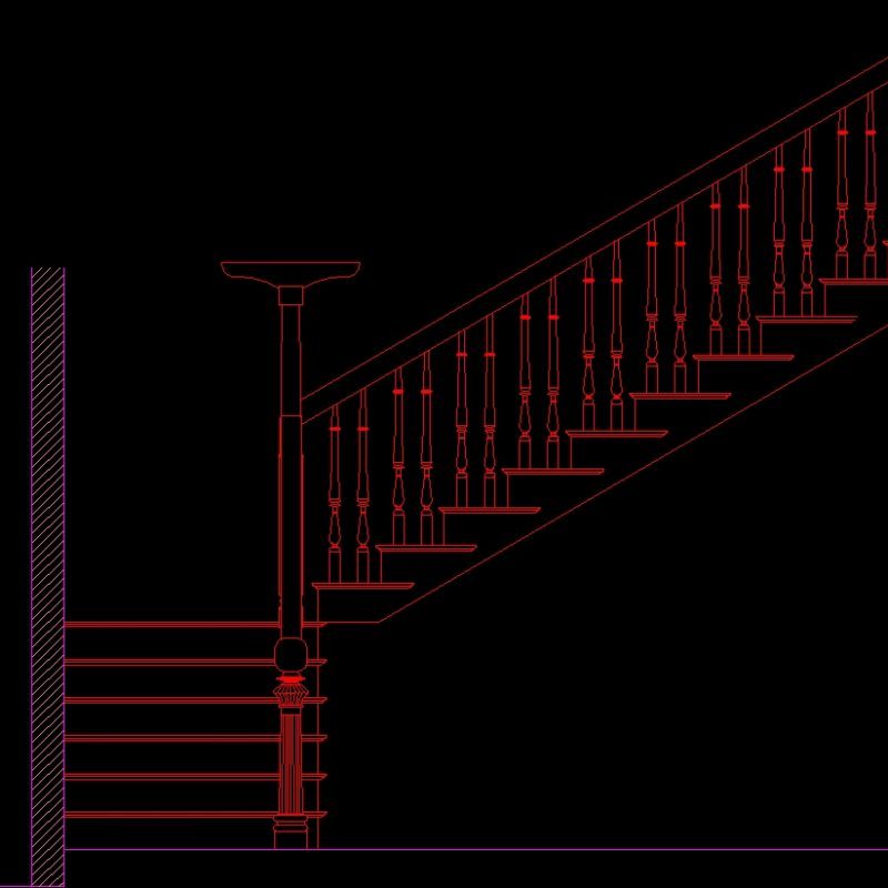 Wooden Stair DWG Block for AutoCAD • Designs CAD