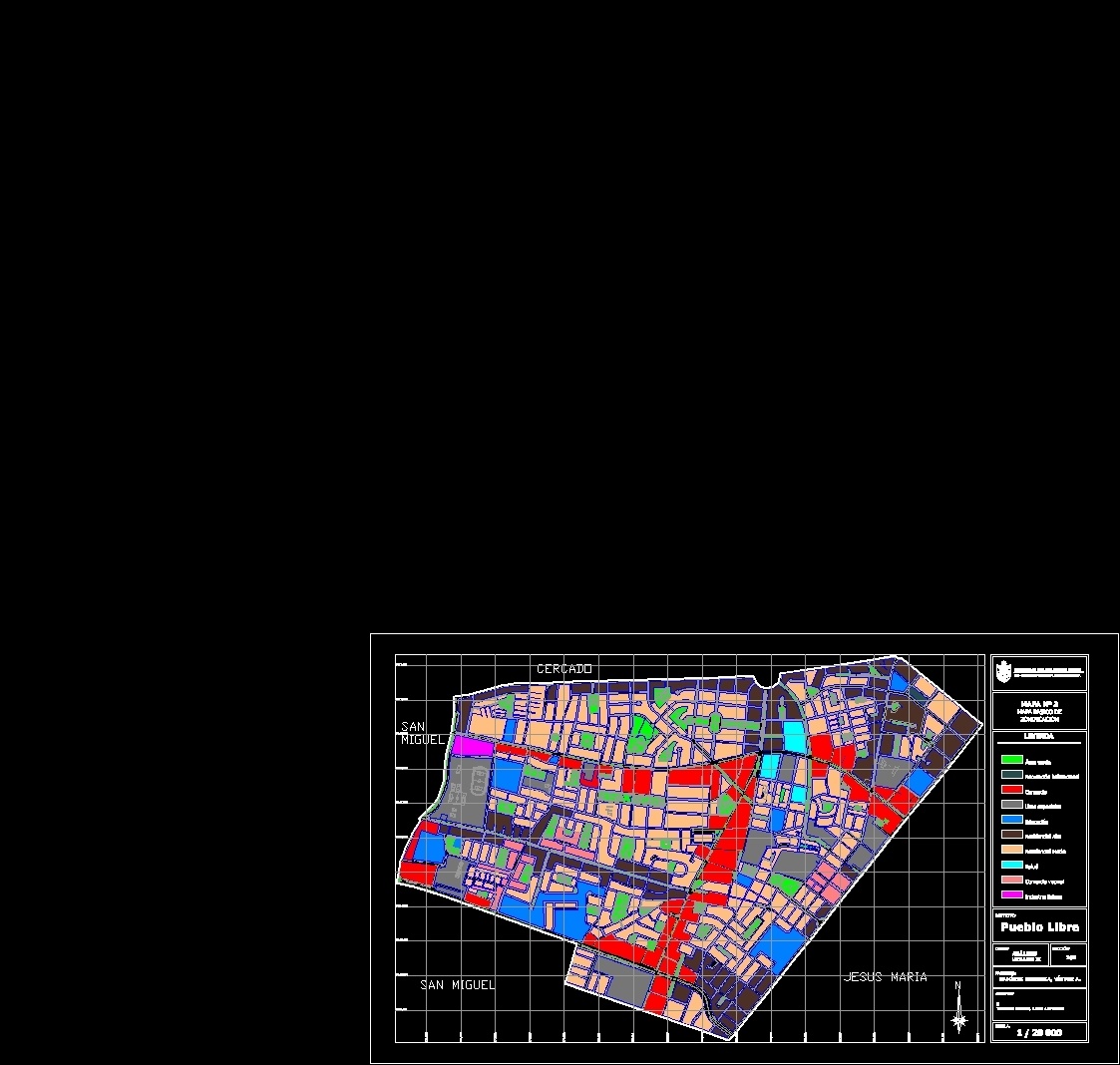 Land Use Plane Pueblo Libre Dwg Block For Autocad