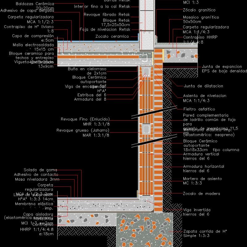 Basement Wall DWG Detail for AutoCAD • Designs CAD