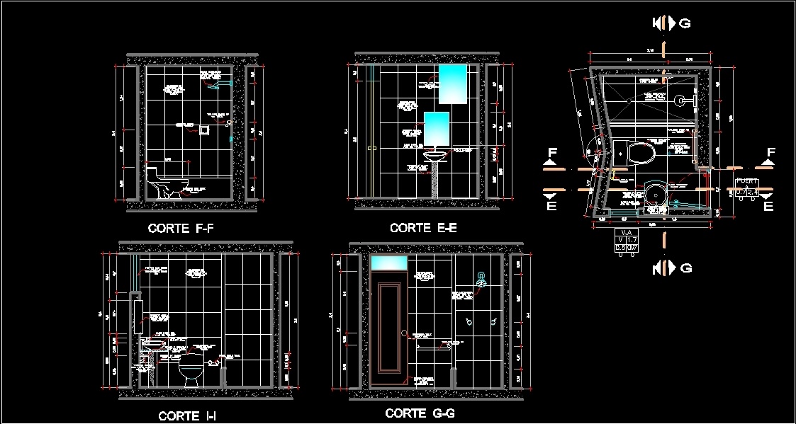 Bathroom Detail DWG Detail for AutoCAD • Designs CAD