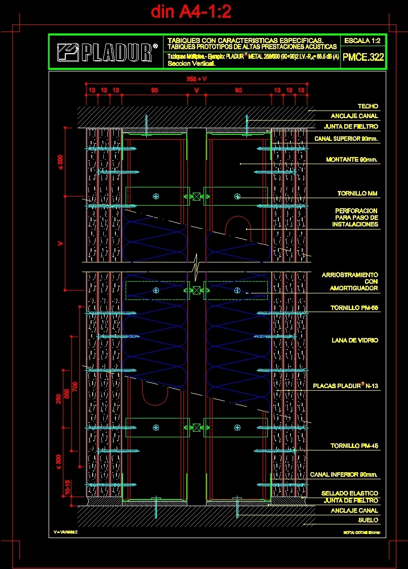 Blocks Prototypes Height Acoustic Benefits DWG Section for AutoCAD