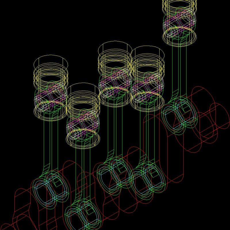 Car Crankshaft 3D DWG Model for AutoCAD • Designs CAD
