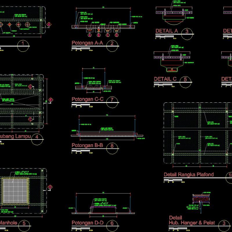 Ceiling Frame Detail DWG Detail for AutoCAD • Designs CAD