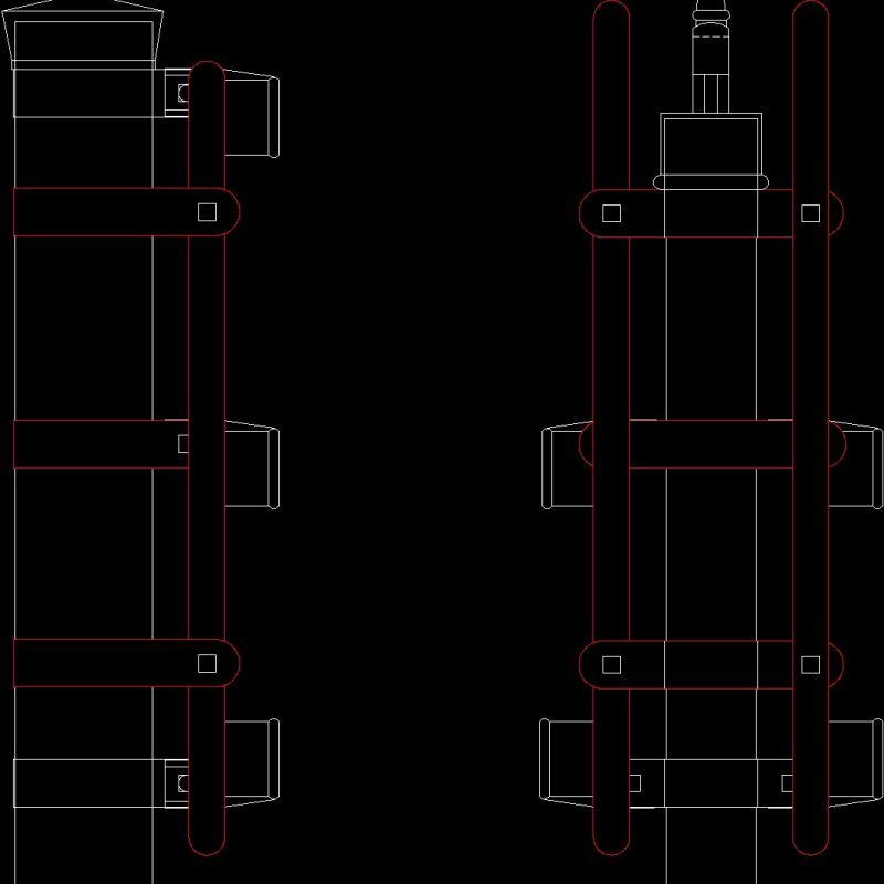 Chain Link Fence Poles DWG Block for AutoCAD • Designs CAD