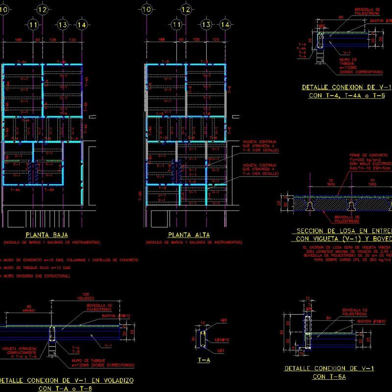 Connection Viguetas Vibosa Dwg Detail For Autocad • Designs Cad