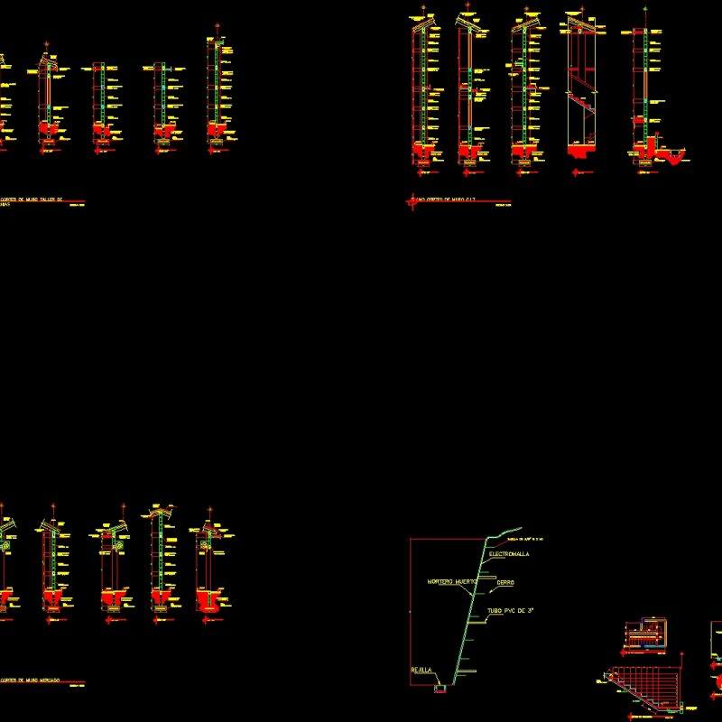 Courts Walls DWG Detail for AutoCAD • Designs CAD