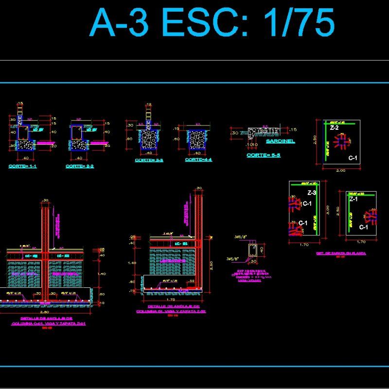 Detail Cimentacion Dwg Detail For Autocad Designs Cad