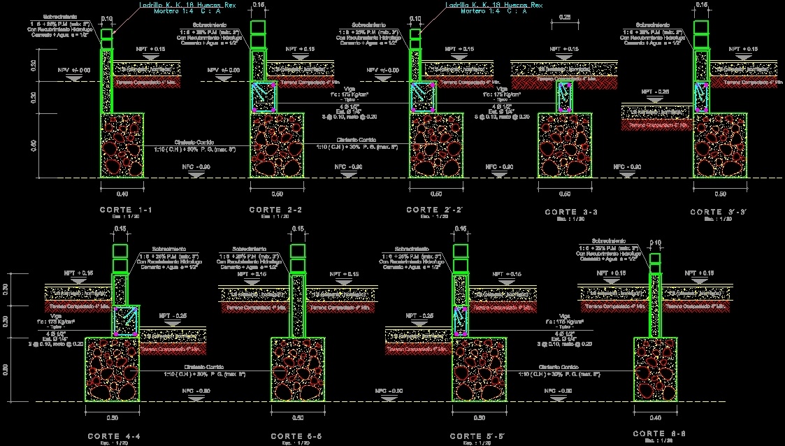 Autocad Planos De Cimentacion