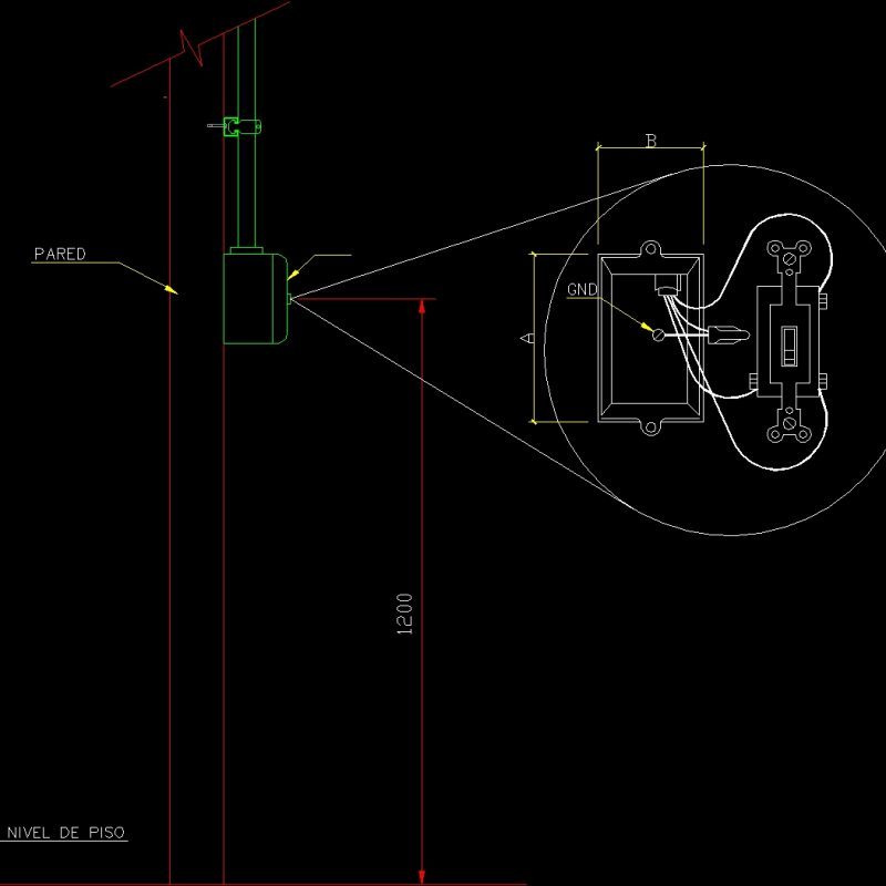 Detail Installation Simple Switch Switchable DWG Detail for AutoCAD