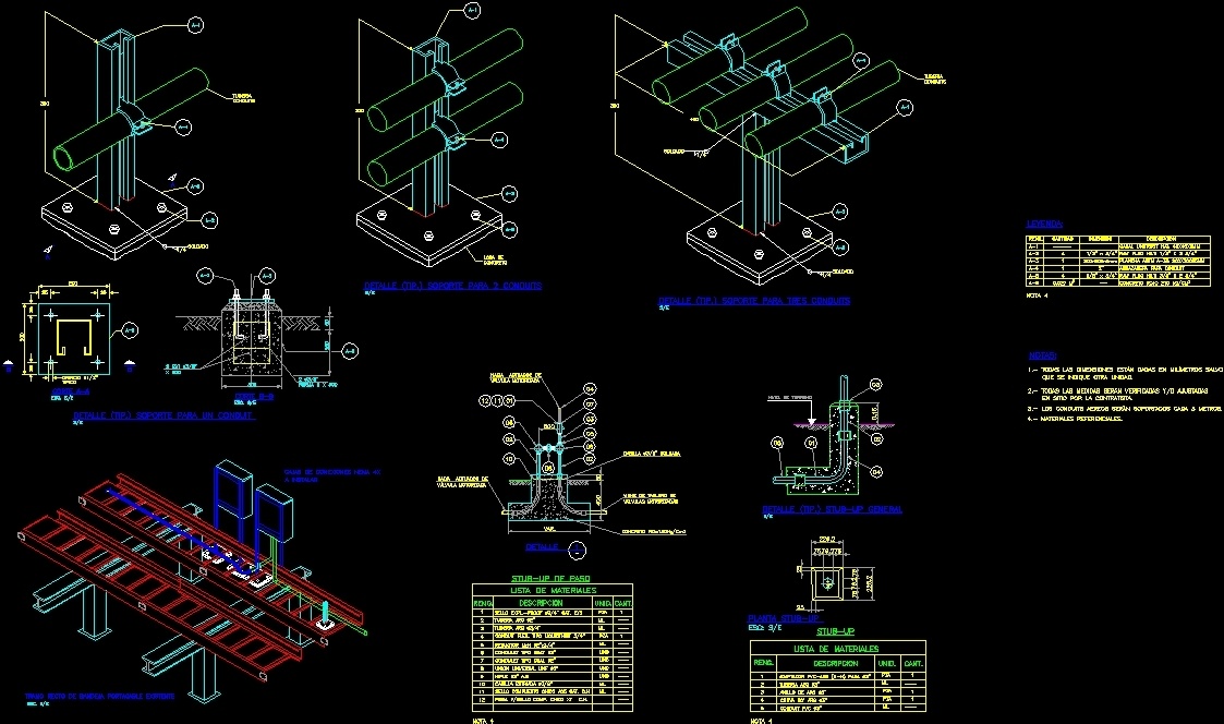 Detail Pipe Conduit Wiring Of Instrumentation And Power DWG Detail for