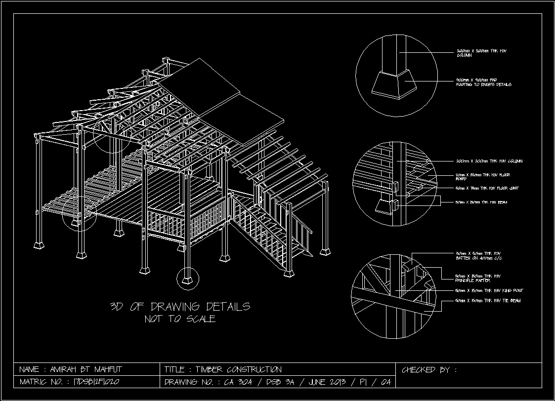 Details For Malay Traditional House Dwg Detail For Autocad Designs Cad