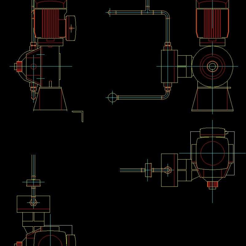 Dispenser Pump DWG Elevation for AutoCAD • Designs CAD
