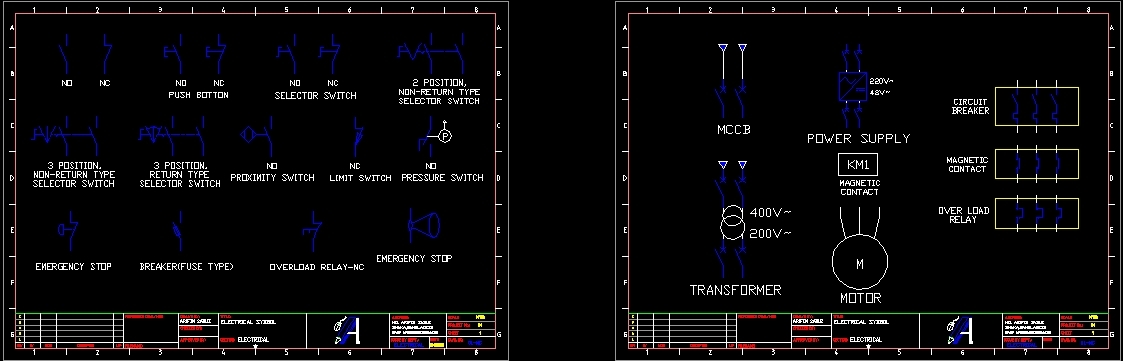 electrical dwg symbols