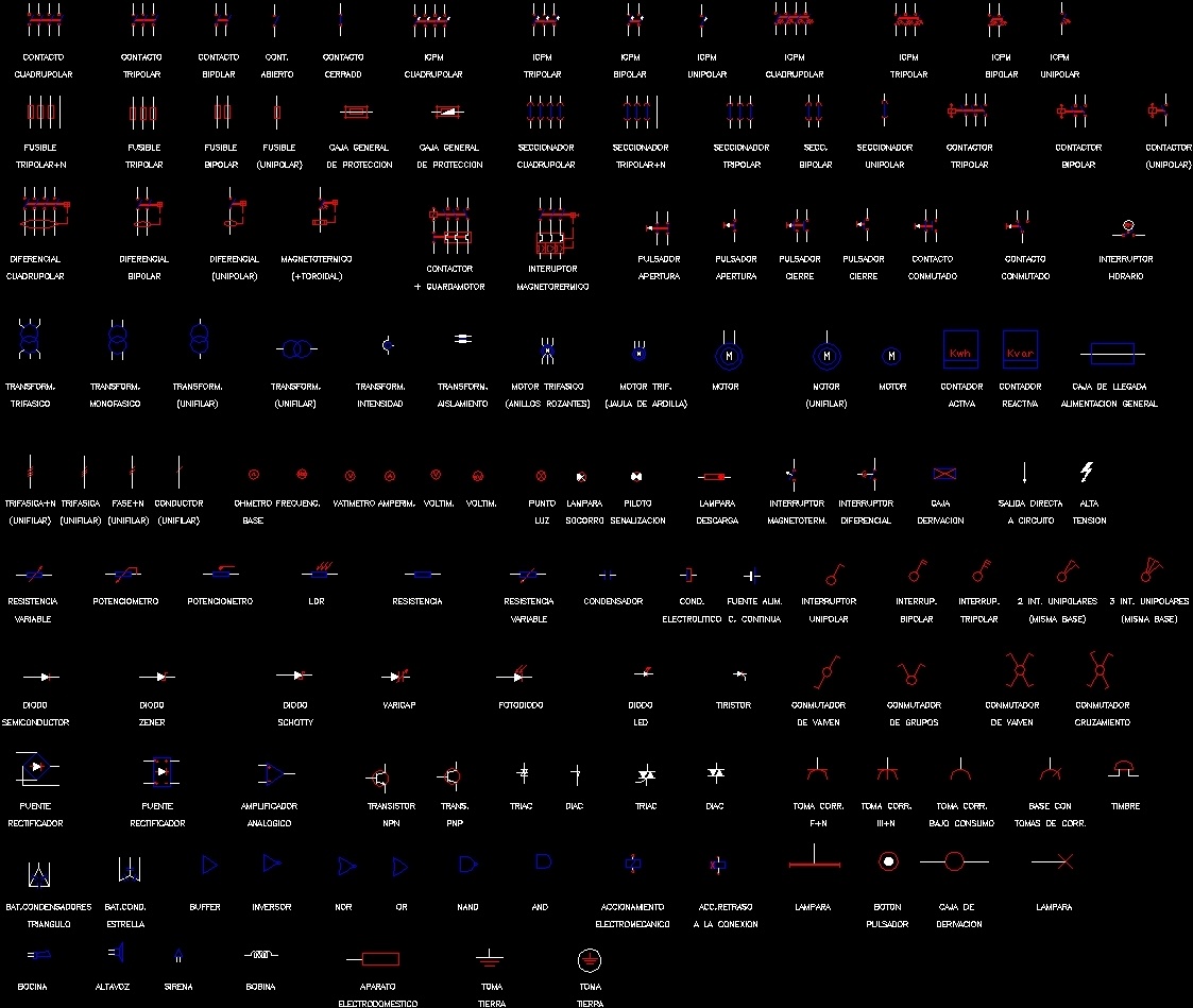 Electrical Symbology DWG Block for AutoCAD • Designs CAD industrial air horn schematic 