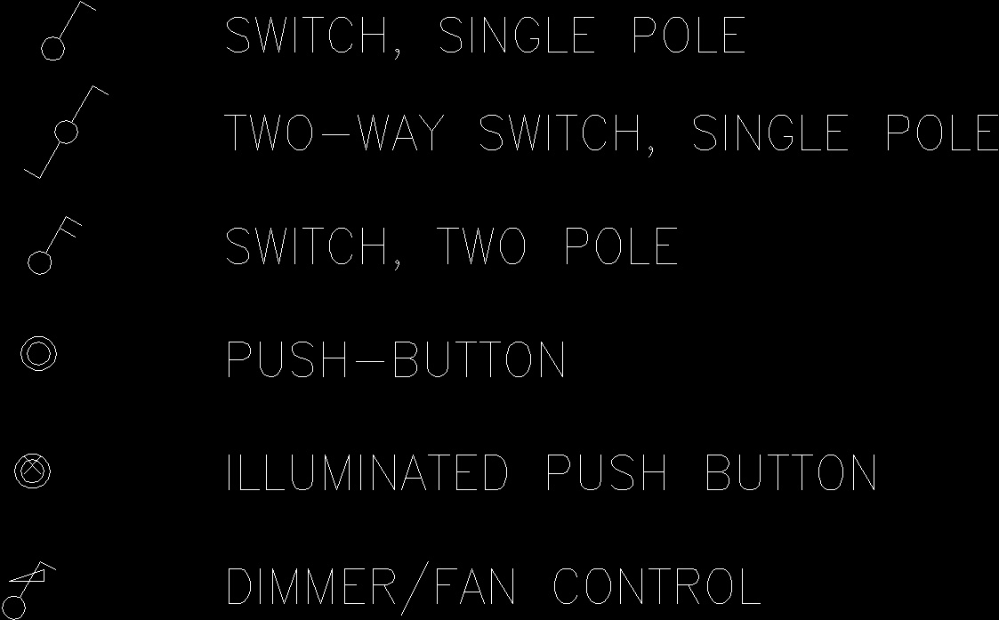 light switch cad symbol
