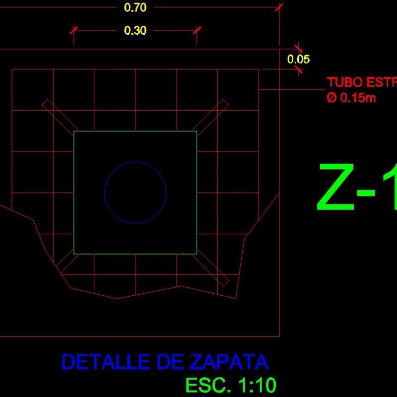 Extreme Zapata DWG Detail for AutoCAD • Designs CAD