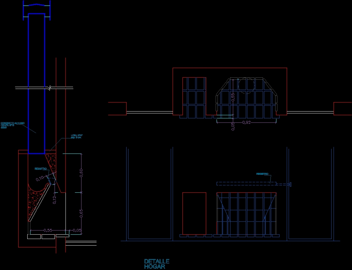 Fire Place (Constructive Detail DWG Detail for AutoCAD • Designs CAD