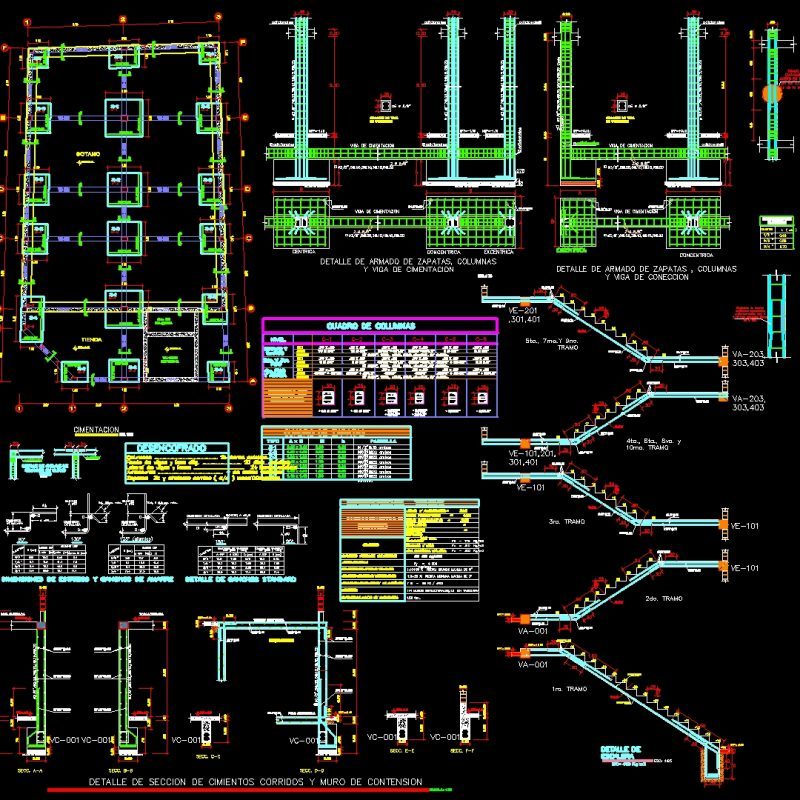 Foundation Multifamily Housing - Shoes DWG Detail for AutoCAD • Designs CAD