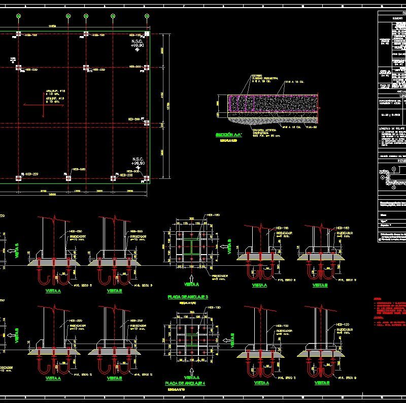 Foundations Metal Anchors DWG Detail for AutoCAD • Designs CAD