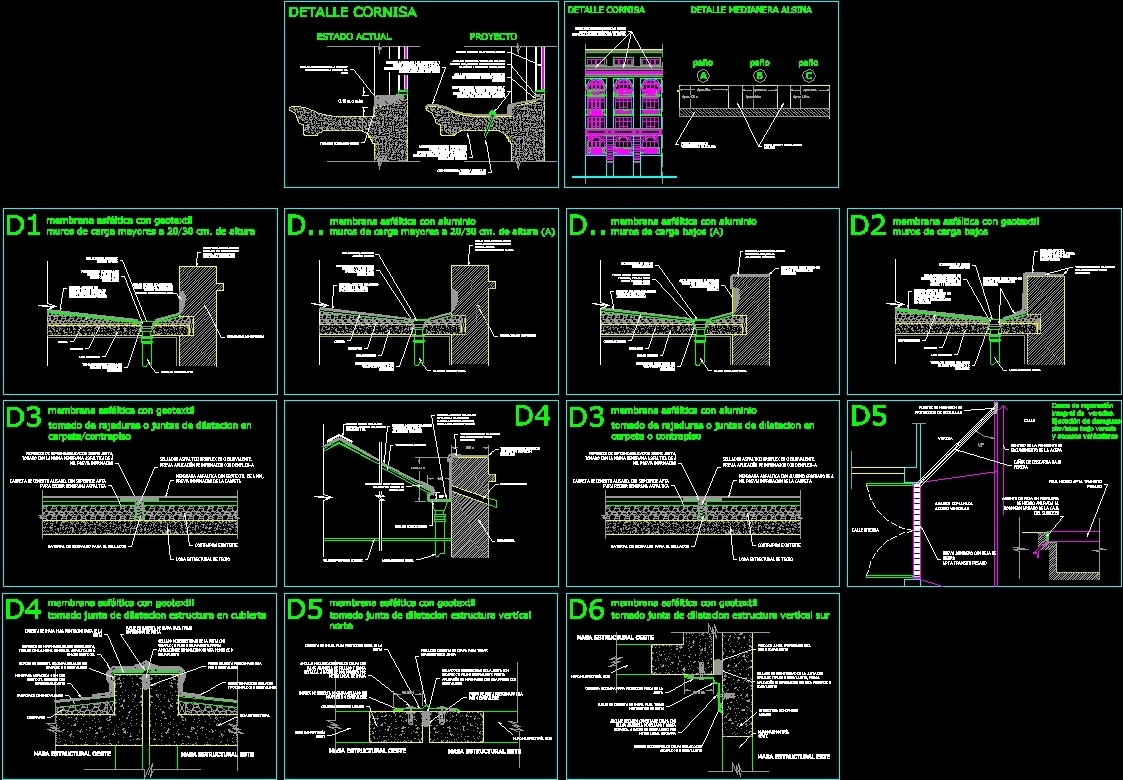 Gutters Details Pluvial Drains Dwg Detail For Autocad Designs Cad