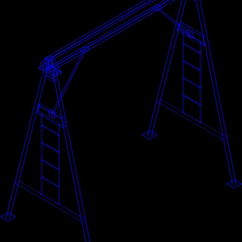 Heavy Lifting Easel Frame DWG Block for AutoCAD • Designs CAD