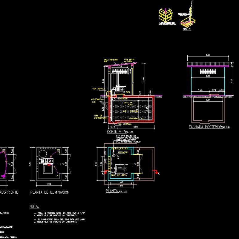 Hidroneumatic Tank - Details DWG Detail for AutoCAD • Designs CAD