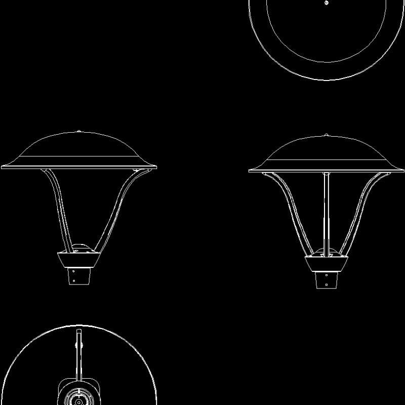 Luminaria Farol 2D DWG Block for AutoCAD • Designs CAD