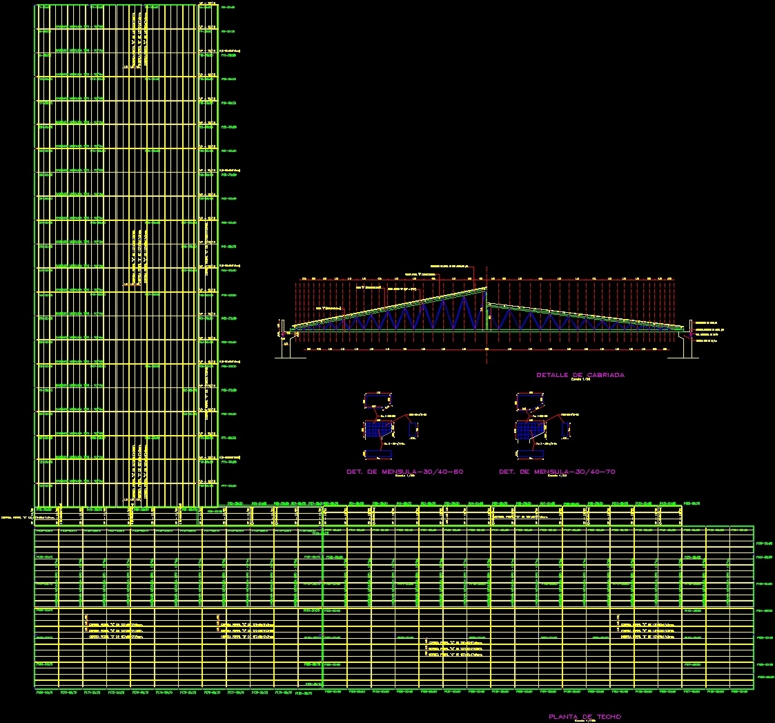 Metal Roof Structure DWG Detail For AutoCAD • Designs CAD