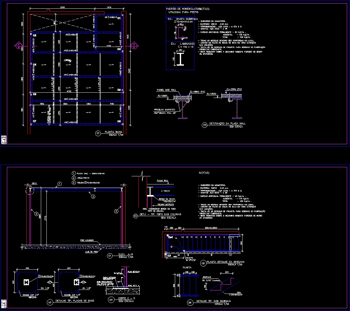 Metallic Structure Mezzanine DWG Block for AutoCAD • Designs CAD