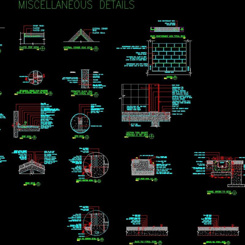 Miscellaneous Details DWG Detail for AutoCAD • Designs CAD