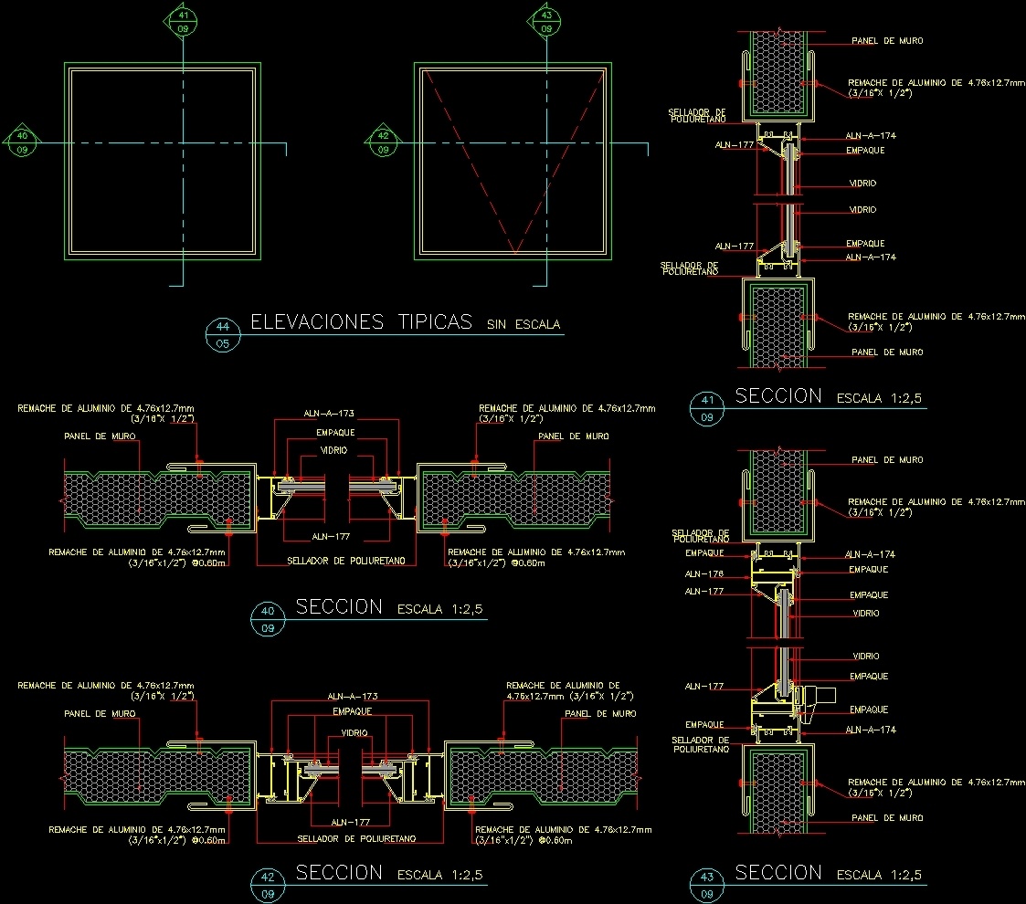 Panel System DWG Detail for AutoCAD – Designs CAD1123 x 990