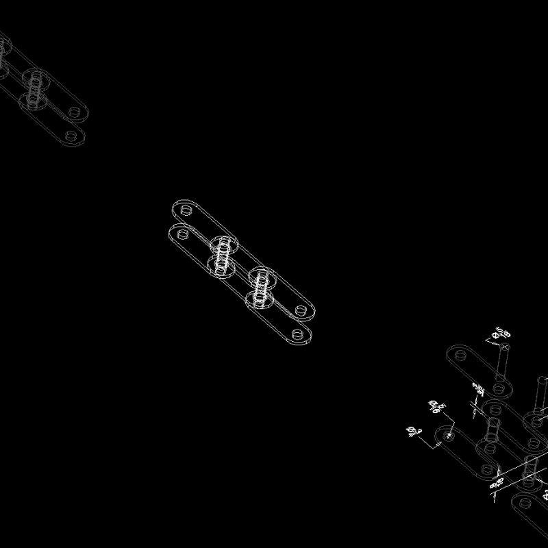 Pitch Roller Chain 1 DWG Block for AutoCAD • Designs CAD