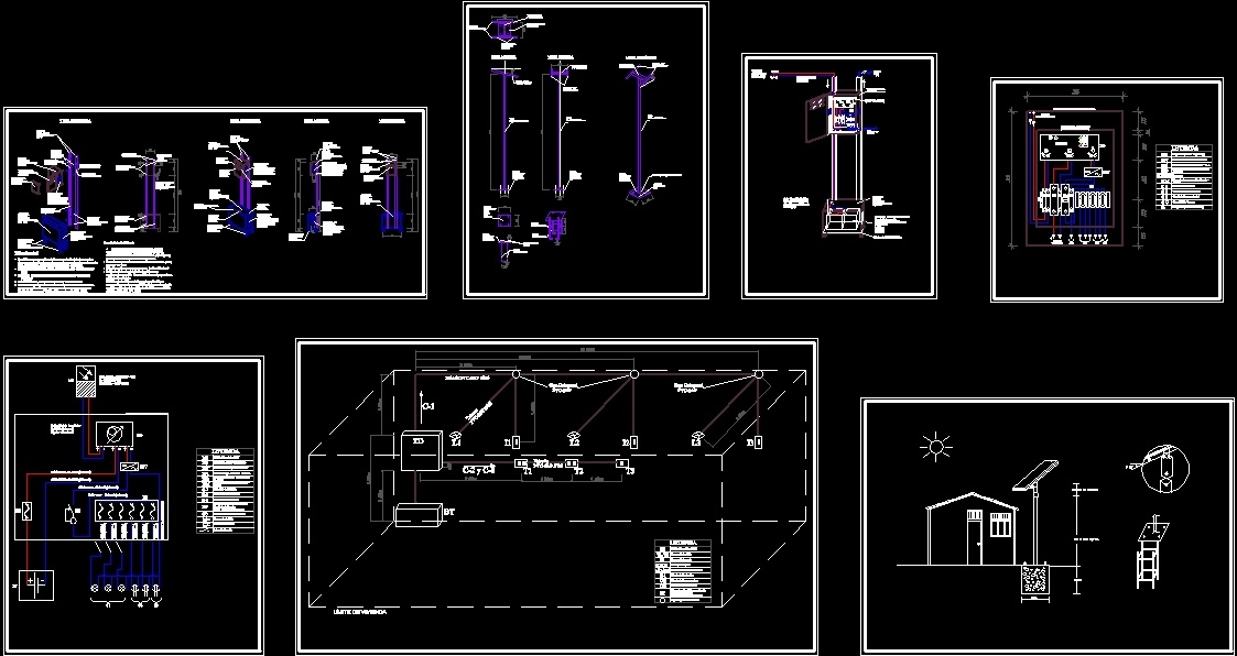 Plates Of Solar Panel Detail DWG Detail for AutoCAD • Designs CAD