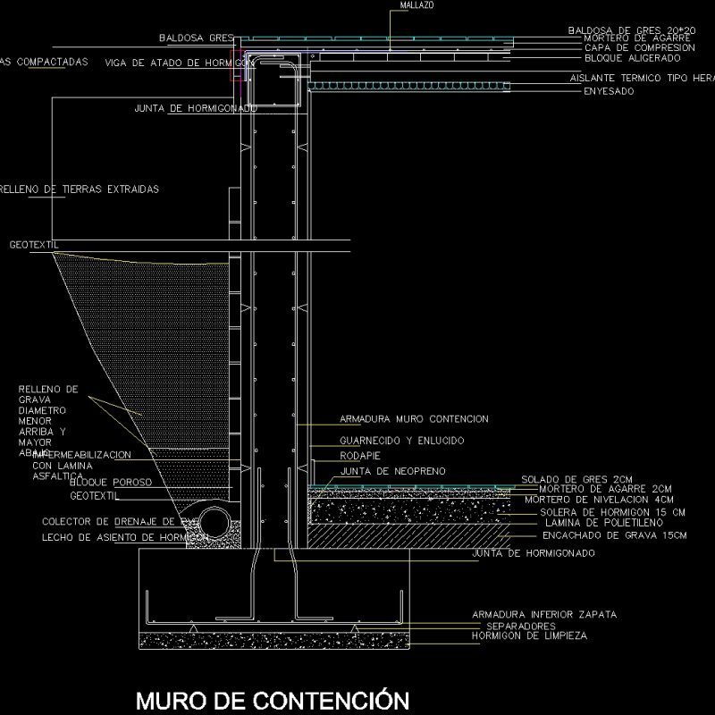 Retaining Wall DWG Detail For AutoCAD • Designs CAD