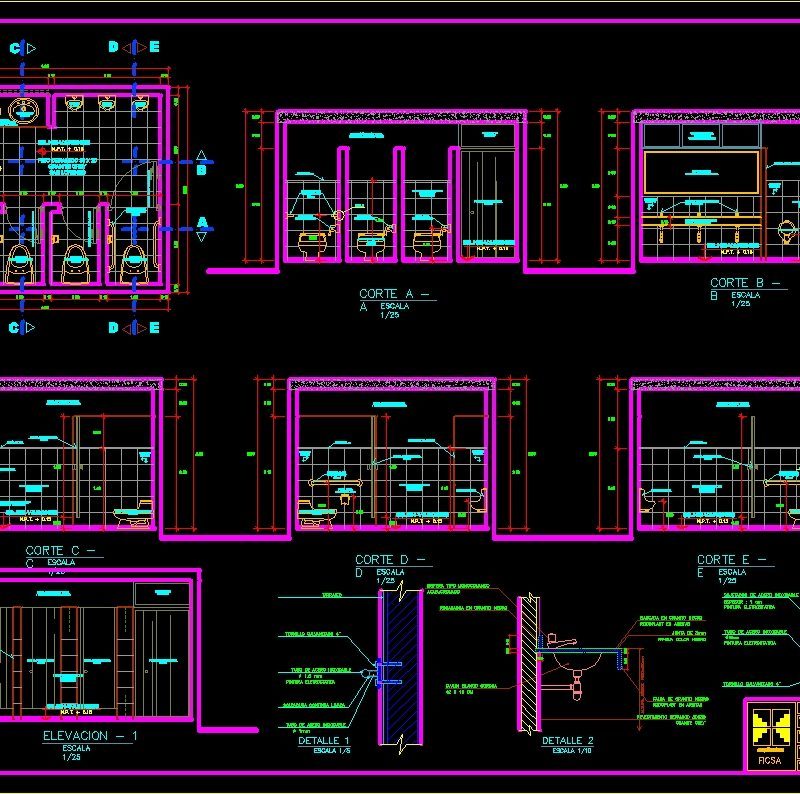 Sanitary Projects DWG Full Project for AutoCAD • Designs CAD