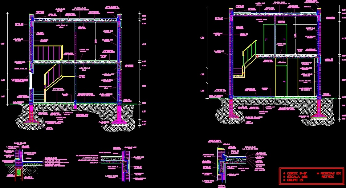 Section Foundation Details Dwg Section For Autocad • Designs Cad