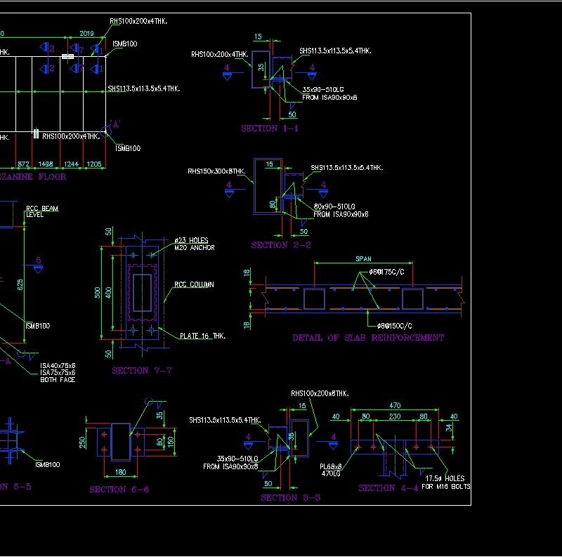 Steel Structures Details DWG Detail for AutoCAD • Designs CAD