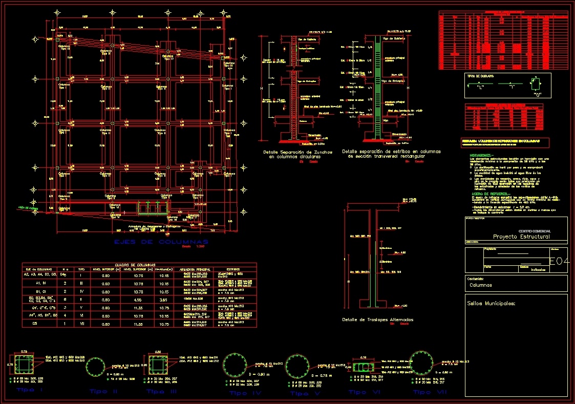 Structural Design Of Comercial Center DWG Block for AutoCAD • Designs CAD