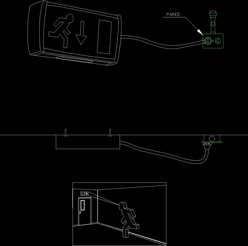 Support Emergency Lighting DWG Block for AutoCAD • Designs CAD