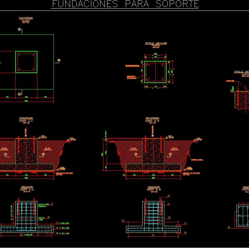 Support Foundations DWG Block for AutoCAD • Designs CAD