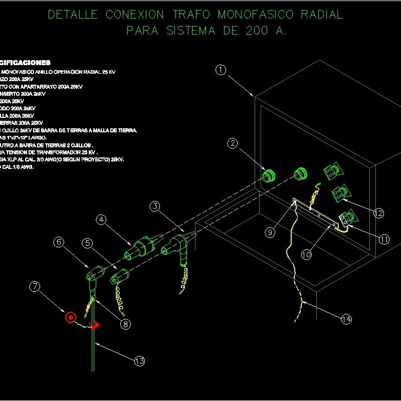 Transformer Single Phase Dwg Detail For Autocad Designs Cad